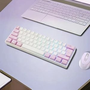 K401 Mini Wireless RGB 61-Tasten-Gaming-Tastatur USB 3.0-Schnittstelle 60% Membran-Computer tastaturen für den Desktop-Einsatz - Product Image 1