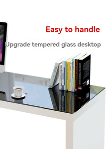 Mesa de ordenador de montaje en pared plegable moderna Escritorio de ordenador plegable de esquina flotante montado pequeño con estantería - Product Image 4