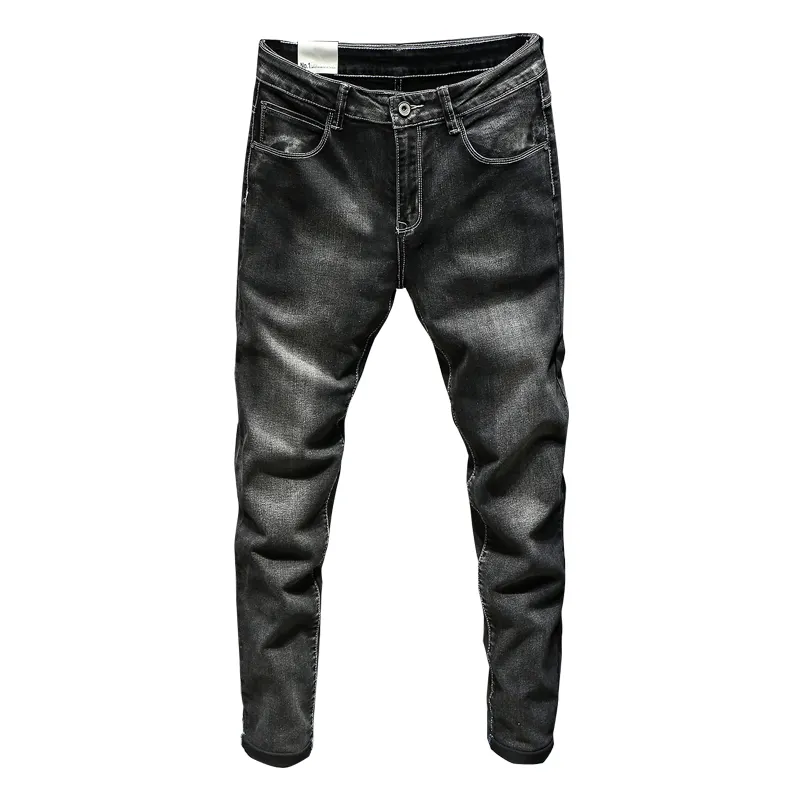 Großhandel Stil Hochwertige Skinny Elastic Force Slim Fit Brandi stressed Pantalones Denim Femme Brand Herren Jeans