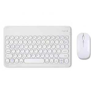 Teclado inalámbrico recargable con ratón, dispositivo múltiple para ipad/tableta Android y teléfonos móviles
