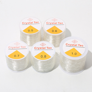 SOJI <strong>Factory</strong> Price Large Rolls 0.5MM 0.6MM 0.7MM 0.8MM 1MM Crystal <strong>Elastic</strong> Beaded <strong>String</strong> for Jewelry Making Necklace Bracelet - Product Image 1