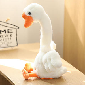 Electric Recording Music Lighting Doll <strong>White</strong> Goose Cactus Series Charging <strong>Plush</strong> Singing Dancing Duck Toy for Kids - Product Image 6