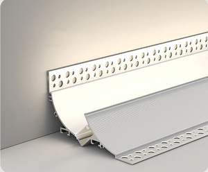 LED tavan duvar yıkama ışık alüminyum profil kavisli ekstrüde kanal için alçı alçıpan lineer ışık yatak odası oturma odası - Product Image 3