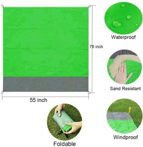 Portable Camping <strong>Mat</strong> with <strong>4</strong> Stakes Outdoor Waterproof Sand Proof Custom Picnic <strong>Mat</strong> <strong>Beach</strong> Blanket - Product Image 2