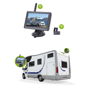 Kit de cámara de marcha atrás de coche de 5 pulgadas personalizado de fábrica sistema de cámara Rv inalámbrica 720P / 1080P sistema de cámara de respaldo inalámbrico de 2 canales - Product Image 1