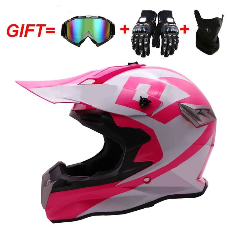 Helm balap sepeda motor trail, helm keamanan wajah penuh sepeda motor atv modis