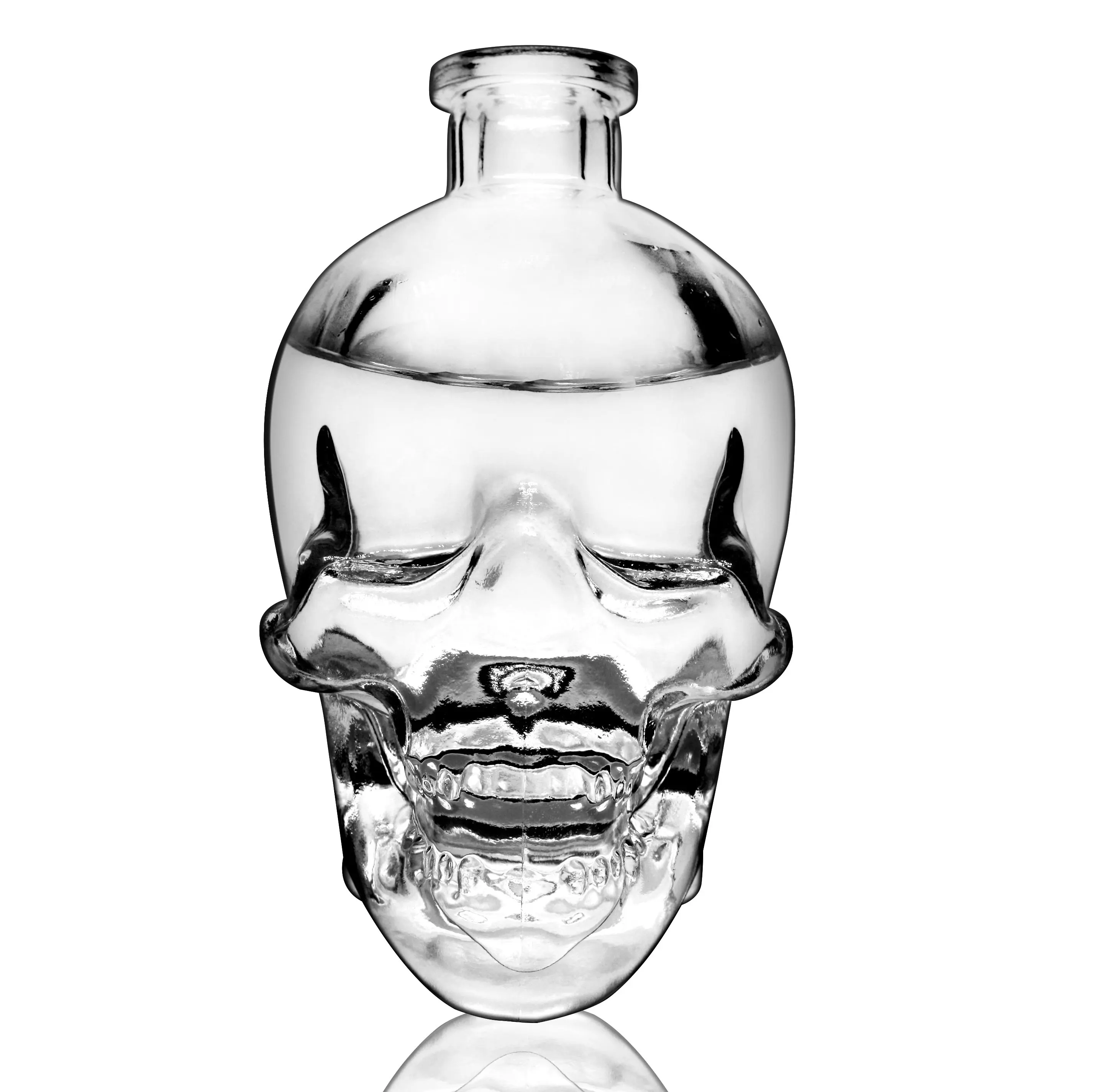 Einzigartige Skelett neue Luxus mode 750ml Frost Wodka Flasche benutzer definierte Glasflaschen
