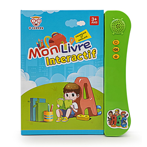 French enish E Book Early Education Machine Sound Book per bambini che imparano giocattoli Audio libro alfabeto numeri - Product Image 4