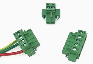 בלוק מסוף flange קבוע עם ספלי 2edgkkm-5.08 יחיד תקע ירוק זכר ונקבה מחברים Pcb