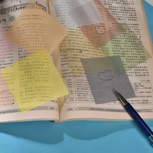 彩色透明便签垫防水透明便签垫个性化便签纸彩色防水便签垫