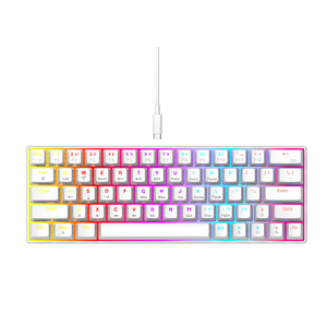 2023 Free Wolf T60 Mechanical Keyboard Color Matching Customized <strong>Notebook</strong> Office <strong>Computer</strong> 62 Keys Russian Luminous Game Keyboard - Product Image 6