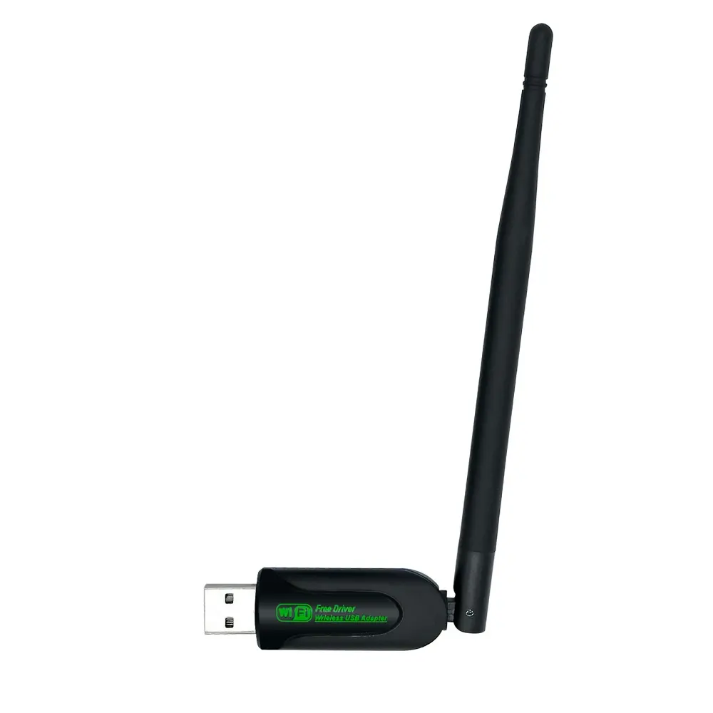 新しいWIFI USBアダプター150Mbps USB 2.0WiFiワイヤレスネットワークカード802.11nLANアダプター (回転可能なアンテナ付き)