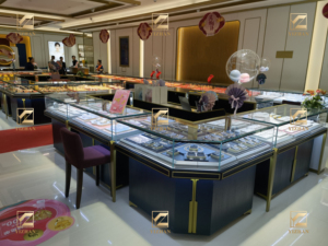 来源工厂定制Delux金属珠宝展示柜豪华商店玻璃展示柜金表发光二极管轻型木柜 - Product Image 2