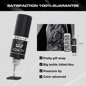 High Quality Body Art <strong>Tattoo</strong> <strong>Ink</strong> 240ML Pure Black <strong>Ink</strong> Pigment-Available With Custom Options