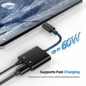 2025 yeni 2-in-1 çift ses 3.5mm kulaklık jak adaptörü USB ve tip-c konnektörler PD güç kaynağı Laptop ve şarj için - Product Image 4