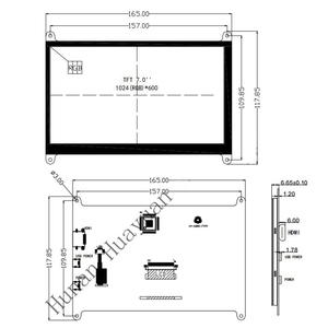 7英寸1240*600显示TFT液晶模块HDM1高清媒体播放器