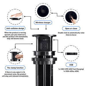 Multifunktion ale kabellose Steckdose Versteckte motorisierte Schreibtisch buchse für Wohnheim zimmer Essentials - Product Image 6