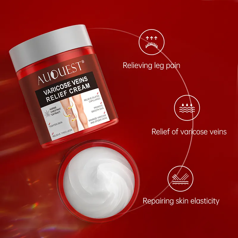 AuQuest Varicose Veins Relief Cream Minimize Varicose And Spider Veins Tighten Skin Varicose Veins Treatment Cream