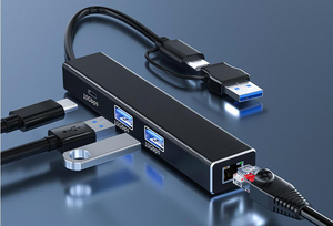 2 in 1 USB 3.0 2500M 2.5g อะแดปเตอร์อีเทอร์เน็ต RJ45แลน10GB Type C PD USB ฮับ3.0สำหรับ Windows 7/8/10 Mac PC แล็ปท็อป - Product Image 6