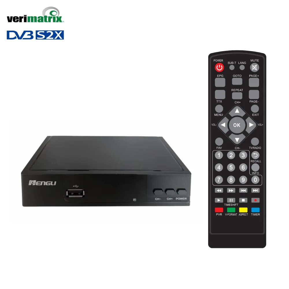 Vendita calda Dvb-s2 Verimatrix CA Set Top Box 1080p Dvb-S2X per Smart TV ricevitore satellitare