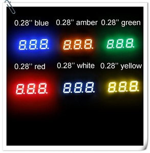 คุณภาพดี สามหลัก led เจ็ดส่วน fnd 0.28 led 7 ส่วนจอแสดงผล 3 หลัก