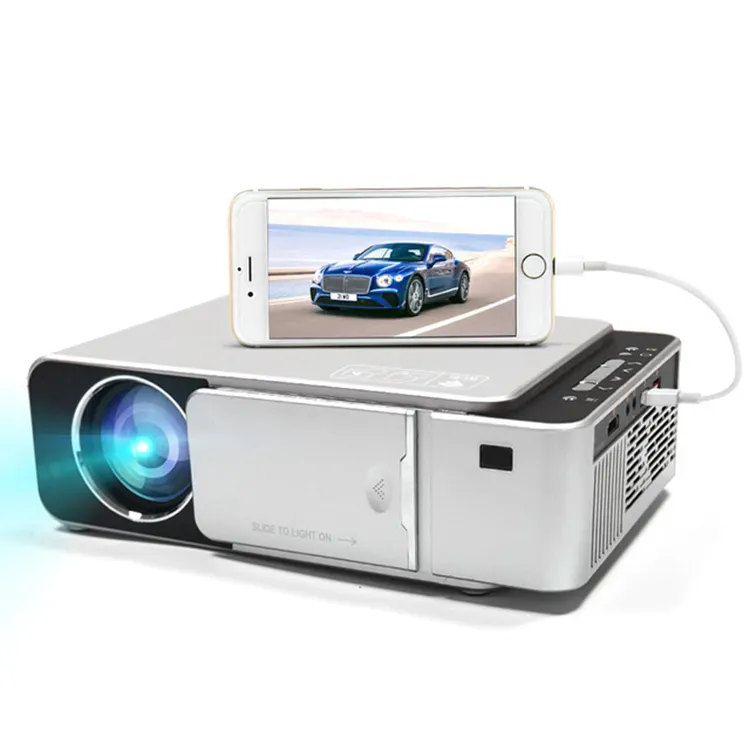Hot Koop Ondersteuning 720P Video Proyector Led Multi Media Home Theater Overhead Beam Wifi Mobiele Smart Telefoons Lcd Projectoren