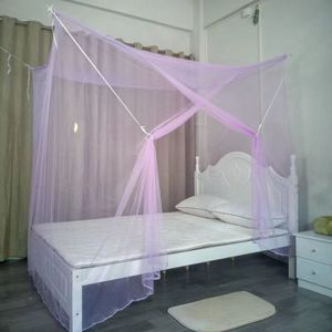 Mosquitera de cama cuadrada de gran tamaño, cortinas rectangulares de fácil instalación para mosquitera de dormitorio - Product Image 5