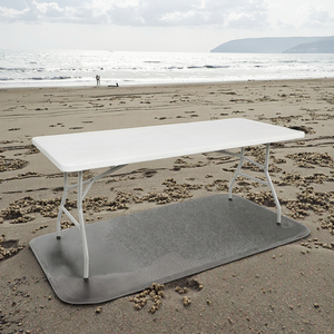 Đa Chức Năng Trắng HDPE Gấp Bàn Ăn Di Động Hình Chữ Nhật Ngoài Trời Không Thấm Nước Bảng Cho Các Bên Cắm Trại Dễ Dàng Để Thiết Lập - Product Image 5