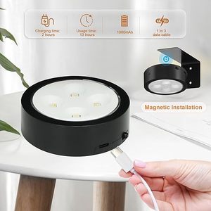 Подсветка на батарейках, магнитная светодиодная подсветка с дистанционным затемнением и таймером, 3 режима освещения - Product Image 4