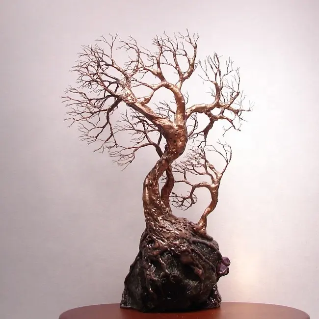 Árbol de la vida Natural labradorita con alambre de la vida, árbol de viento de la vida, árbol de la suerte, decoración Feng Shui para regalos de decoración