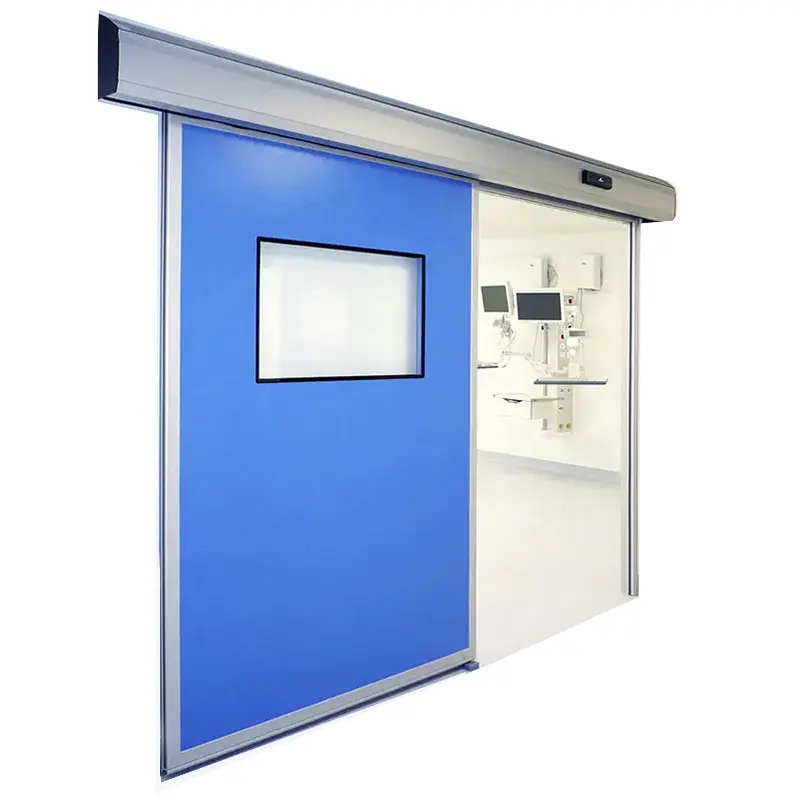Puertas corredizas de sala limpia manuales o automáticas de alta velocidad Puerta corrediza de acero inoxidable para laboratorio Hospital farmacéutico