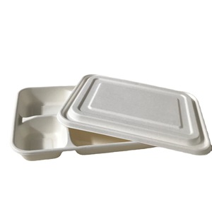 Eco-friendly Biodegradable Disposable Microwaveable TakeOut Food Containers Corn <strong>Starch</strong> Lunch <strong>Box</strong> Microwave Disposal Container - Product Image 4