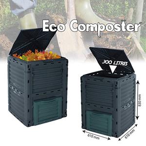 Vcantiger屋外300Lプラスチックガーデンコンポスト耐久性のあるガーデン肥料コンポストビン