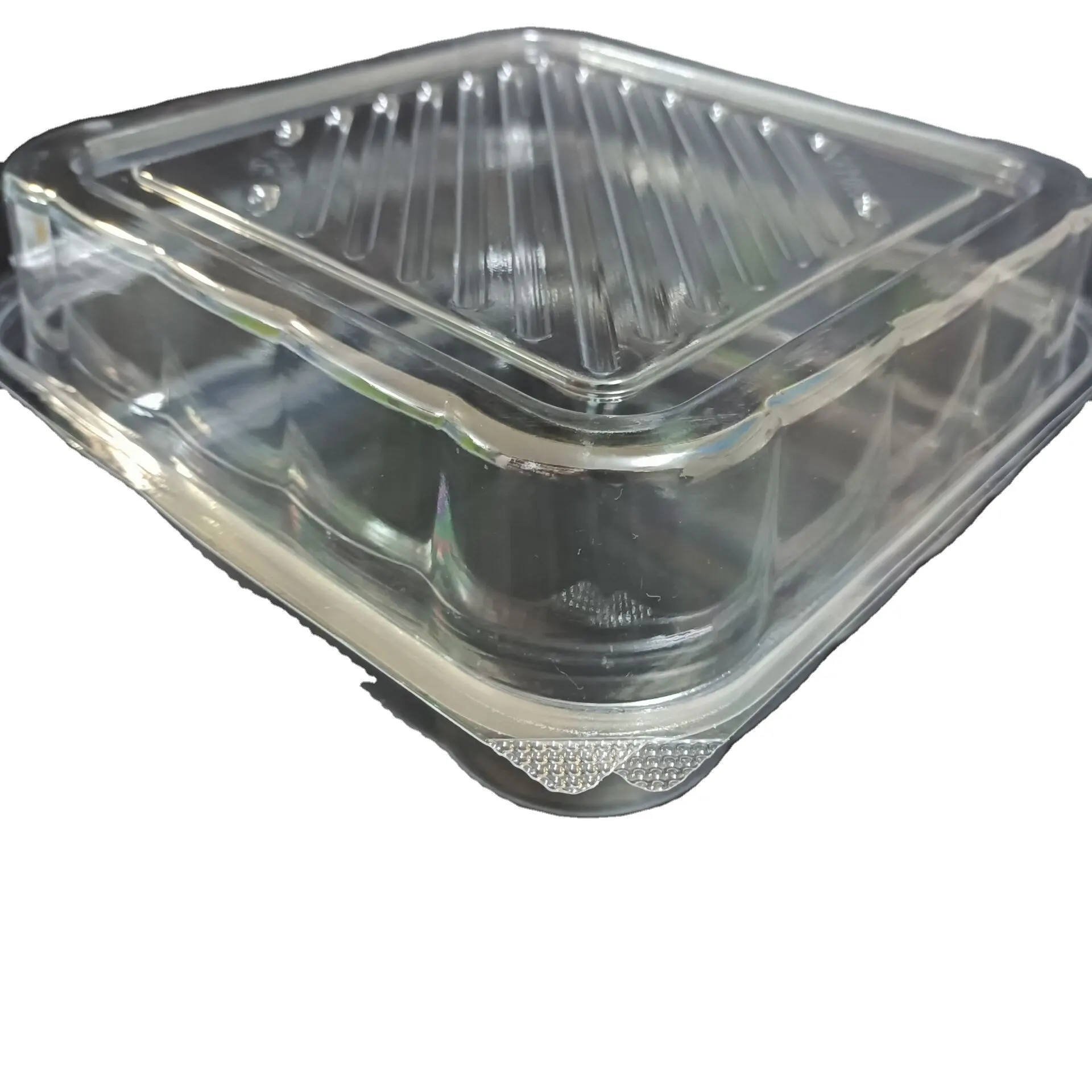 SP2738 उच्च गुणवत्ता स्क्वायर प्लास्टिक स्पष्ट भोजन बॉक्स मिठाई प्लास्टिक कवर के साथ हॉट पॉट मांस बॉक्स
