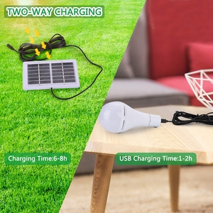 Bombilla Led alimentada por energía Solar, Sensor de iluminación con temporizador remoto, 7W, 9W - Product Image 4