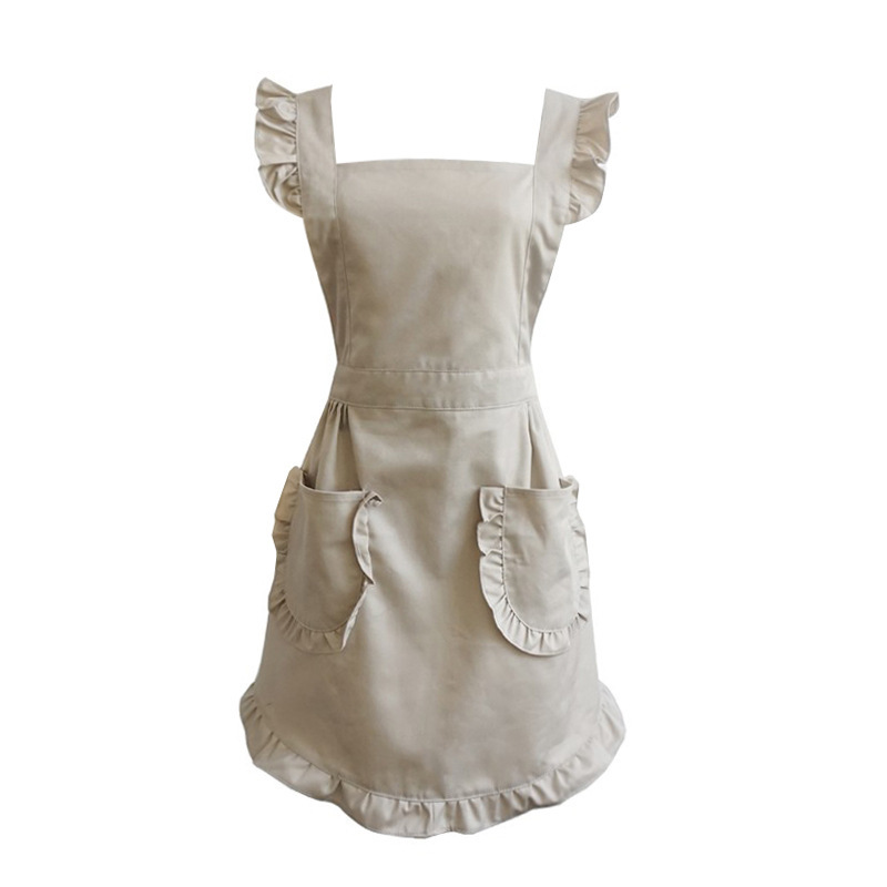 Creamy-white one-piece apron