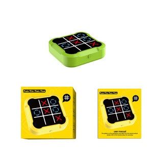 2025ポータブル電子Tic-Tac-Tac-Toeボードゲーム4-in-1家族向け戦略ABS素材若者向け中級スキルレベル