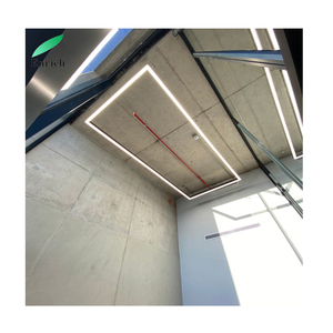 Alüminyum profil gömme çerçevesiz kanal sütlü kapak köşe dolabı LED lineer şerit ışıkları - Product Image 1