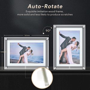 Оптовая Продажа с фабрики, индивидуальная цифровая фоторамка с Wi-Fi, цифровая фоторамка с движением, видео и фото, прозрачная акриловая цифровая фоторамка - Product Image 5