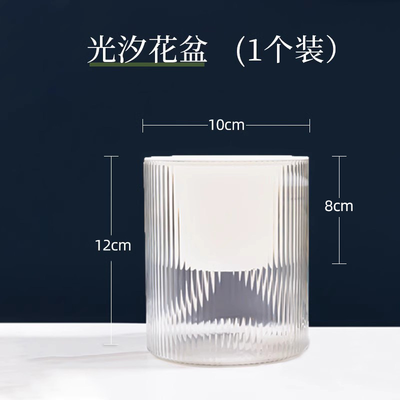Pot de fleur Light Tide (petite taille transparente, 10 cm)
