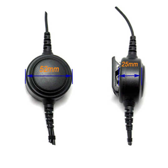 [E1977] Big Round PTT Soft Neckband Throat Mic for Walkie Talkie Two Way Radio