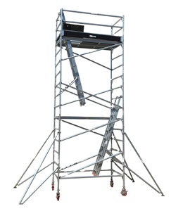 Impalcatura multifunzionale di alluminio di rotolamento con il vassoio dell'utensile per manutenzione elettrica impalcatura multifunzionale in alluminio