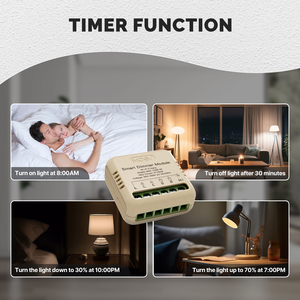 MOES LED ışık duvar Dimmer anahtar modülü 2 yollu 1/2 Gang akıllı anahtar Wifi Alexa Google ev için Dimmer - Product Image 4