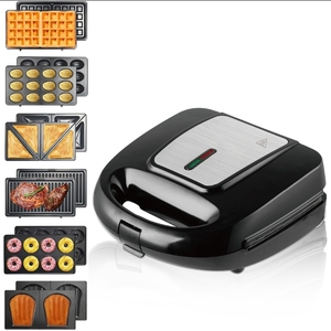 Đa 6 Trong 1 Điện Donut Panini Bánh Sandwich Maker Ăn Sáng Snack Madeleine Doughnut Bỉ Waffle Maker Với Có Thể Tháo Rời Tấm - Product Image 1