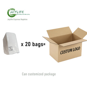 <strong>Interfold</strong> 2-Ply Disposable Customised Restaurant Napkins Express <strong>V</strong> Fold Serviette Paper with Printed Bag Cheap White Color - Product Image 4