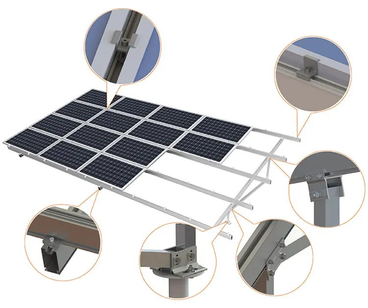 Система крепления панелей на солнечной энергии, простой цвет крыши, особенность снега, обычный натуральный тип черепицы, сертификат, ветровой продукт