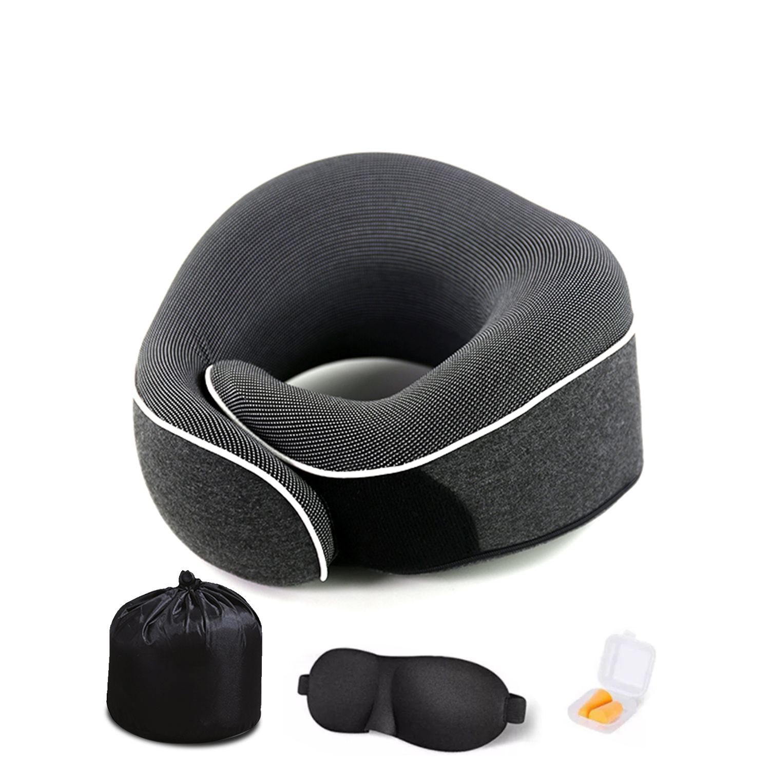 Gris foncé + cache-oreilles + bouchons d'oreilles + sac de rangement