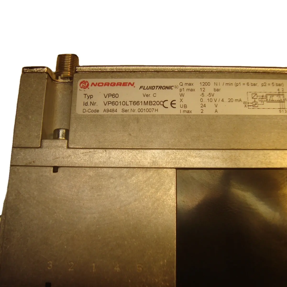 صمام الملف اللولبي NORGREN VP60 VP6010LT661MB20C صمام التحكم في التدفق صمام الملف اللولبي 24 فولت