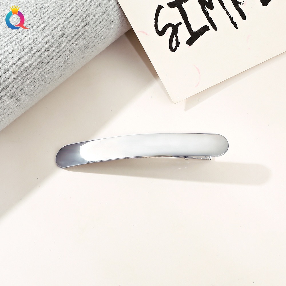 Metal Alligator Clip - 8.5cm Rectangular Round White K