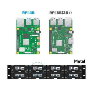 19 "2U Raspberry Pi Rack Mount, Kit in metallo a doppio livello per montaggio su Rack che supporta 8 Raspberry Pi 4B, schede 3B/3B e altro ancora - Product Image 4